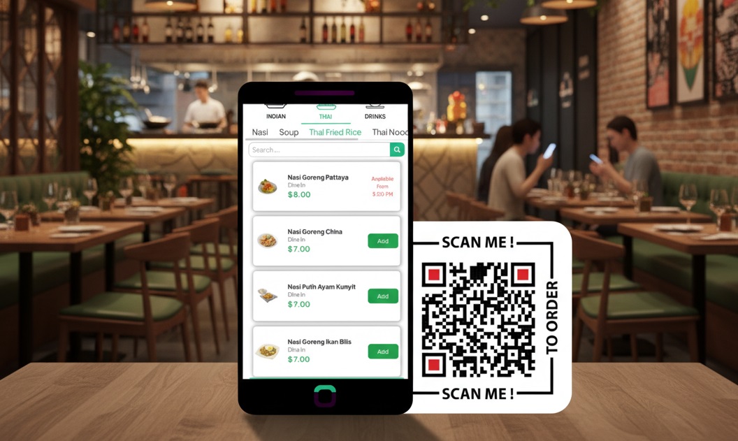 QR code ordering system for restaurants in Singapore